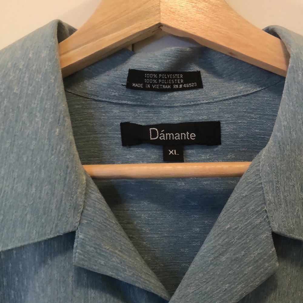 Damante Cuban-Style Shirt - ocean blue XL